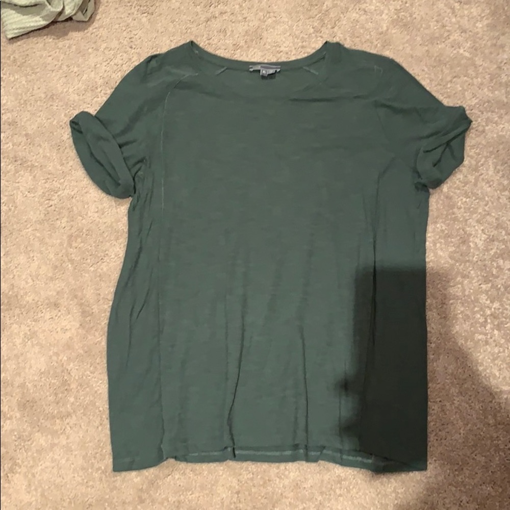 cute flowy navy green top